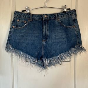 Top shop frayed denim kiri shorts